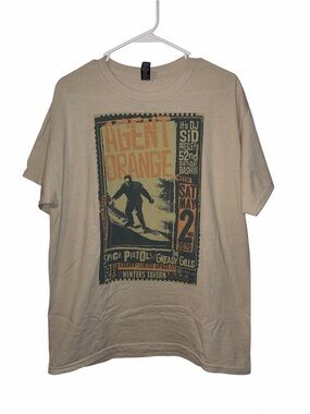Agent Orange Punk Band Graphic T-Shirt  Frankenstein Graphic Size Large New